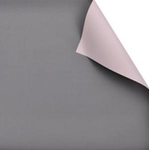 79044 Пленка матовая двухцветная, серый/розовый, 60см*10м
