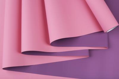 71535/Пленка матовая на втулке Пастель двухцветная, туманно-розовая/фиолетовая, 50см*10м