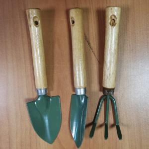 (Х) Набор садовых инструментов (лопатки, грабли) с дерев. ручками RUD-235