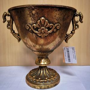 Вазон Афина (металл), D20xH23см, золотой