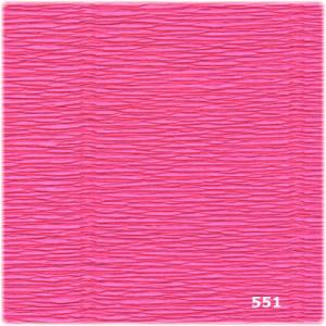 551/Бумага гофрированная бледно-малиновый/ИТАЛИЯ/50см х 2,5м,180 гр.