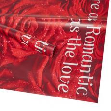 Матовая пленка "Красные розы 5", 10 листов в упаковке, 65 микрон, 60смх60см