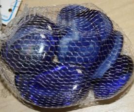 BGS 150 /Стеклянные камешки/синий прозрачный
