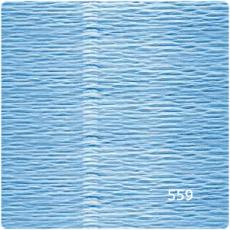 559 Бумага гофрированная светло-голубой/ИТАЛИЯ/50см х 2,5м, 180 гр.