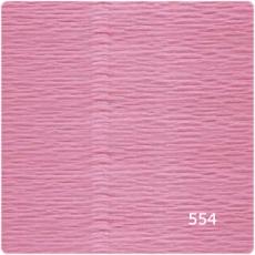554 Бумага гофрированная светло-розовый/ИТАЛИЯ/50см х 2,5м,180 гр.