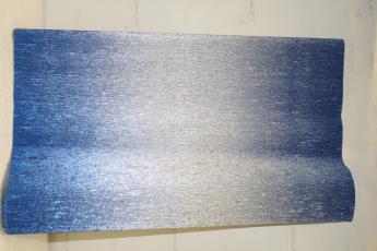 802/2 Бумага гофрированная металл-переход голубой/белый /50см х 2,5м, 180 гр