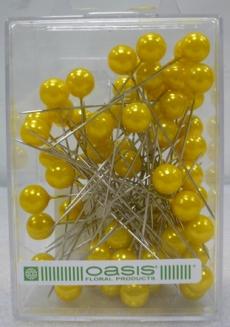 Булавки OASIS солнечно-желтые, 65 х 10 мм d