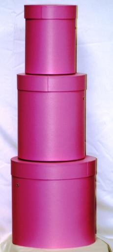  102/1 Коробка с крышкой и люверсами D= 150 мм H=200 мм/розовый (плайк)