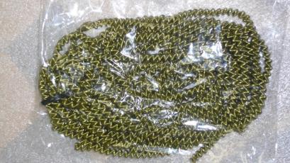 DEKOFIX-проволока блестящая жесткая мох, 100 гр.х0,5 м