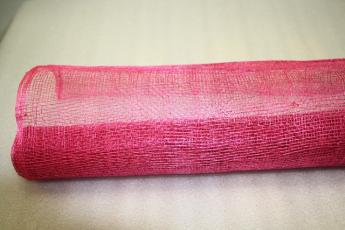 Сетка-кружево "Sinamay" с блестками 48 см*5 ярд. (Корея)/розовый