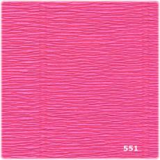 551/Бумага гофрированная бледно-малиновый/ИТАЛИЯ/50см х 2,5м,180 гр.