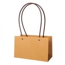 Сумка с пластиковыми ручками 22*10*13,5 см, цвет КРАФТ